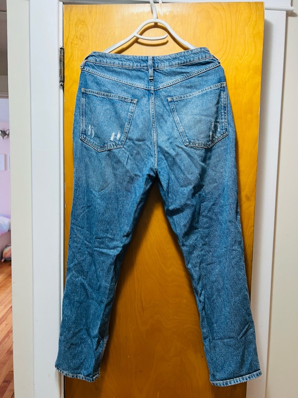 Free People Distressed Light Blue Boyfriend Jeans - Picture 7 of 7